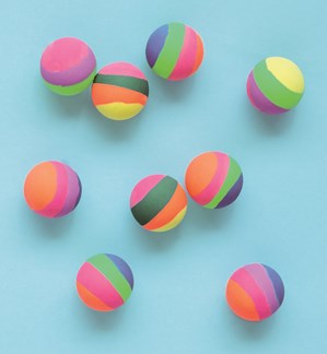 Pastel Stripe 35mm Bouncy Balls 8pk