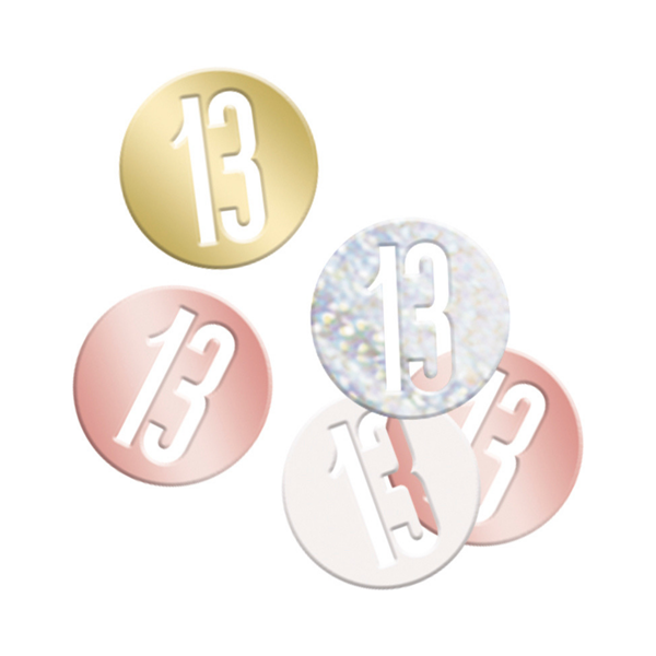 Rose Gold Glitz 13th Birthday Foil Confetti 14g
