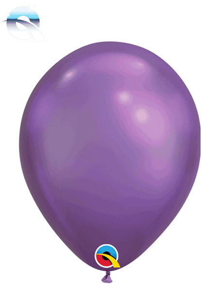 Qualatex Chrome 7" Purple Latex Balloons 100pk