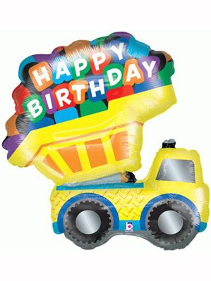 Happy Birthday Truck 33" Foil Balloon