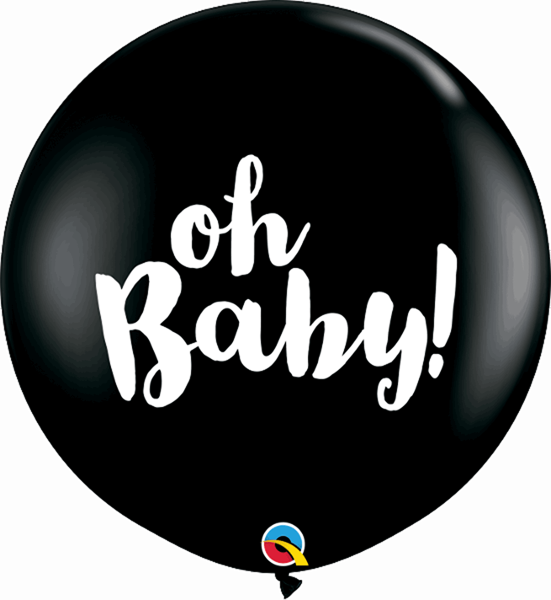 Qualatex 3ft Gender Reveal Oh Baby Latex Balloons 2pk