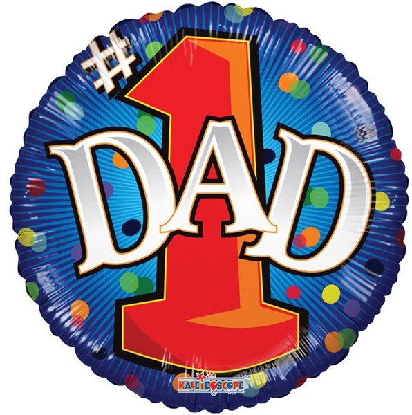 Fathers Day Colourful Bands 18" Foil Balloon