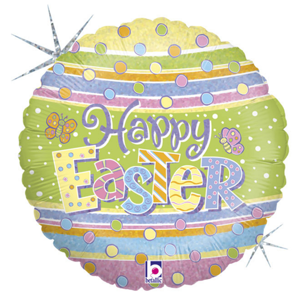 Happy Easter Holographic Egg 18" Foil Balloon