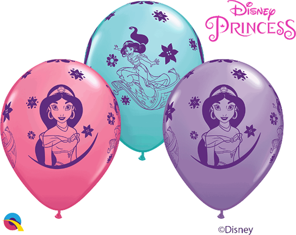 Disney Princess Jasmine Assorted 11" Latex Balloons 25pk