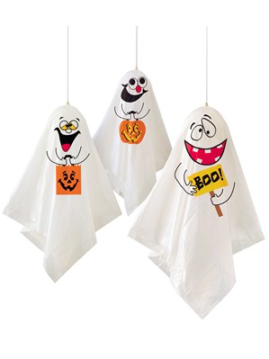 Halloween Hanging Ghost Decorations 3pk