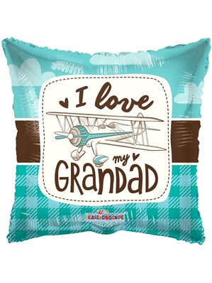 I Love My Grandad 18" Square Foil Balloon