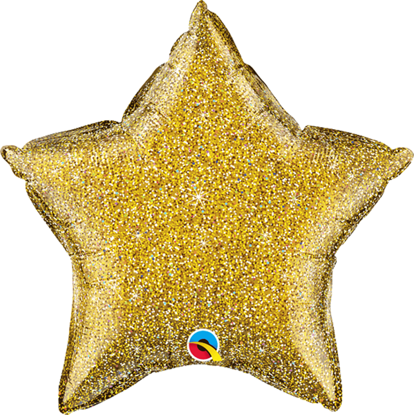 Glittergraphic Gold 20" Star Foil Balloon (Pkgd)