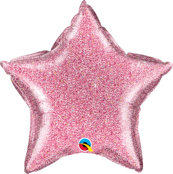 Qualatex Glittergraphic Pink 20" Star Foil Balloon