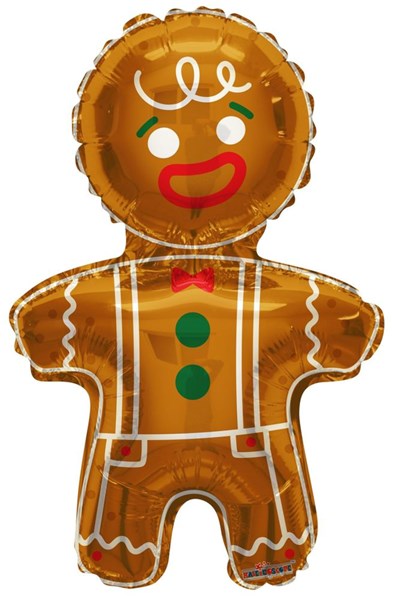 Christmas Gingerbread Man 36" Foil Balloon