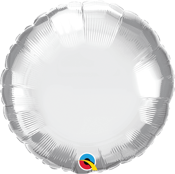 Chrome Silver 18" Round Foil Balloon (Pkgd)