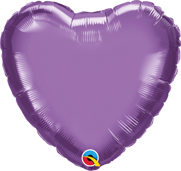 Chrome Purple 18" Heart Foil Balloon (Pkgd)