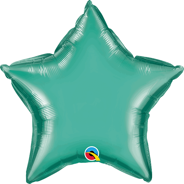 Chrome Green 20" Star Foil Balloon (Pkgd)