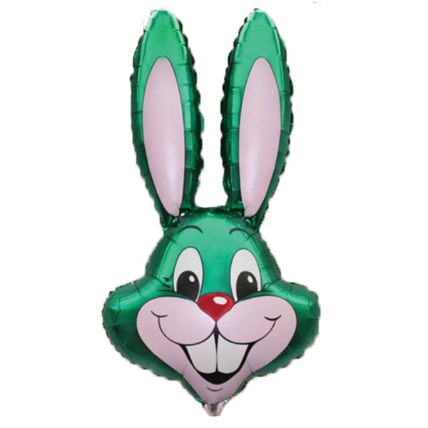 Jumbo Green Rabbit Head 35" Foil Balloon (Loose)