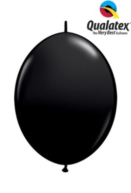 Qualatex 6" Onyx Black Quick Link Latex Balloons 50pk