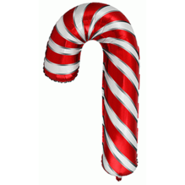 Large Red & White Candy Cane 39" Foil Balloon