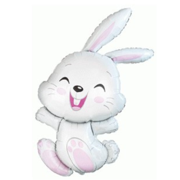 NEW Happy Pink Bunny 41" Foil Balloon
