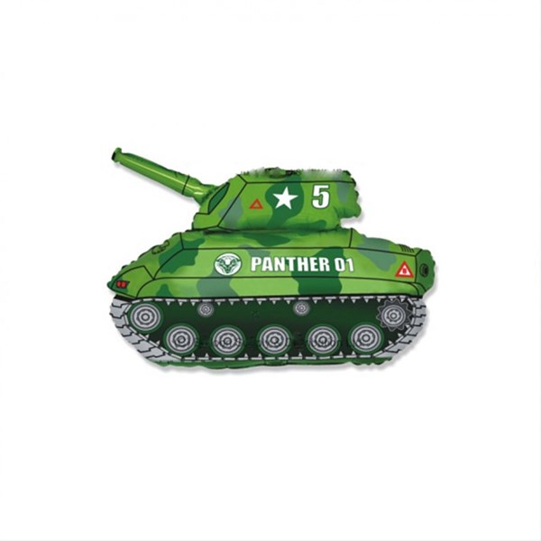 Green Army Tank 14" Mini Shape Foil Balloon