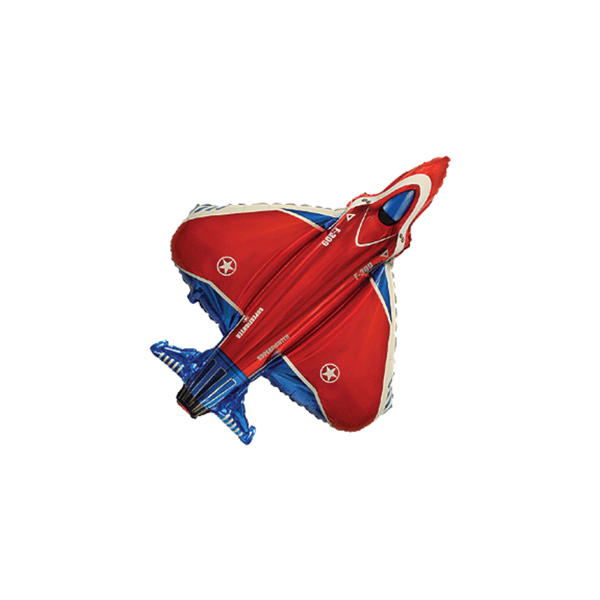 Red Military Plane 13" Mini Shape Foil Balloon