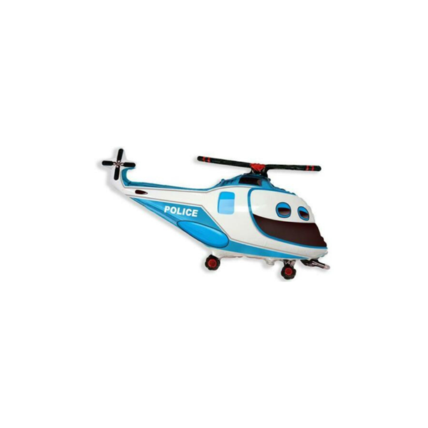 Police Helicopter 14" Mini Shape Foil Balloon