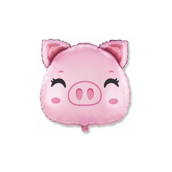 Pig Head 8" Mini Shape Foil Balloon