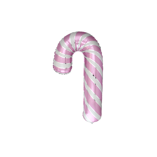 Mini Pink and White Candy Cane 12" Foil Balloon