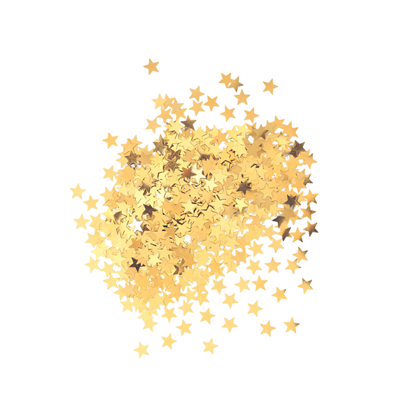 Gold Foil Star Confetti 14g