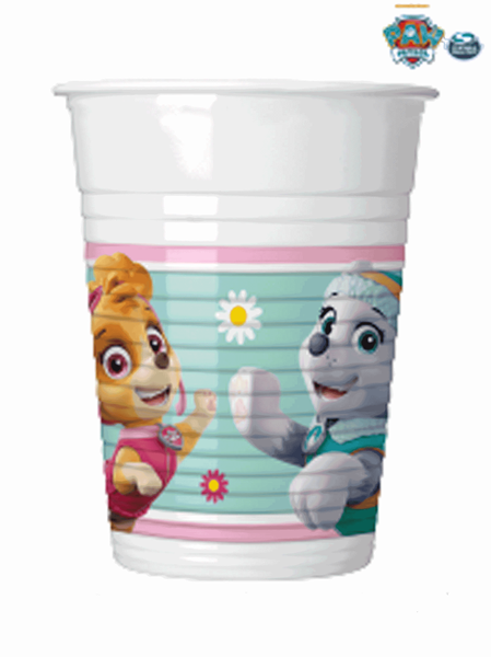 Paw Patrol Pink 200ml Plastic Party Cups 8pk