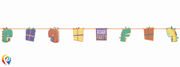 Dinosaur Party Cut Out Paper Banner