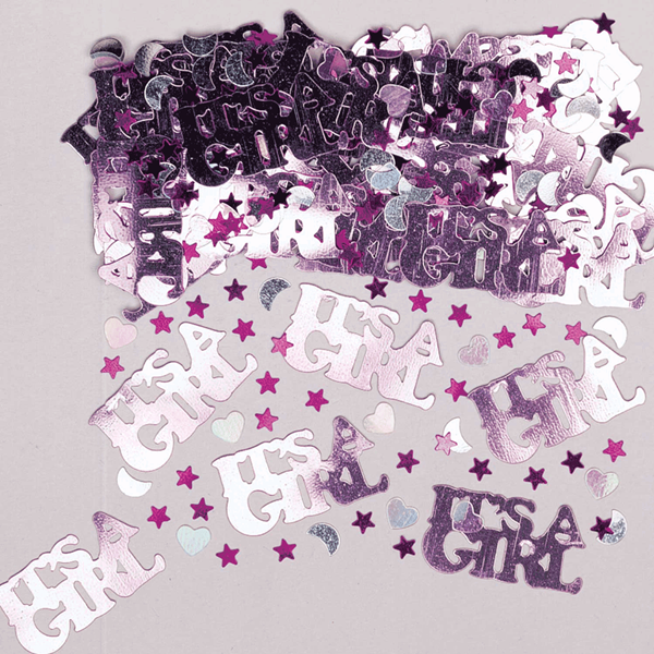 Pink It's A Girl Baby Shower Confetti 14g
