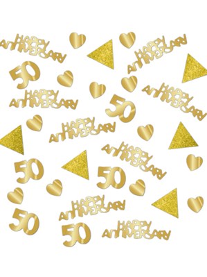 Sparkling 50th Golden Wedding Anniversary Confetti 28g