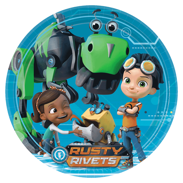 Rusty Rivets Party Paper Plates 8pk