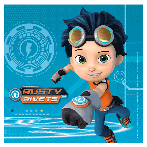 Rusty Rivets Party Lunch Napkins 16pk