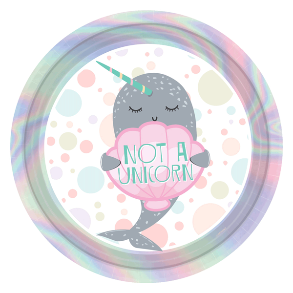 Narwhal Party 23cm Paper Plates 8pk