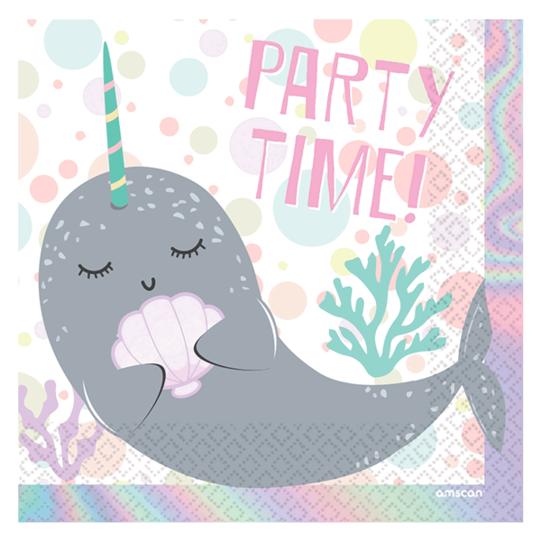 Narwhal Party Lunch Napkins 16pk