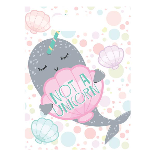 Narwhal Party Plastic Loot Bags 8pk