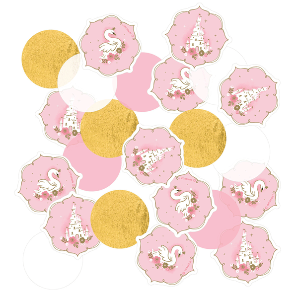 Swan Princess Pink, White & Gold Confetti 14g