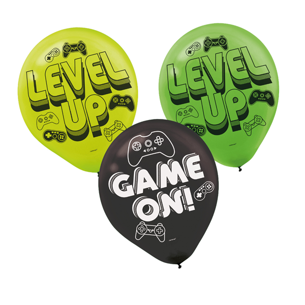 Level Up Game On 11" Latex Balloons 6pk