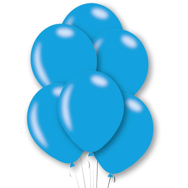 Amscan Metallic Blue 11" Latex Balloons 6pk