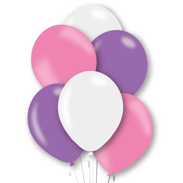 Amscan Assorted Pink Mix 11" Latex Balloons 6pk