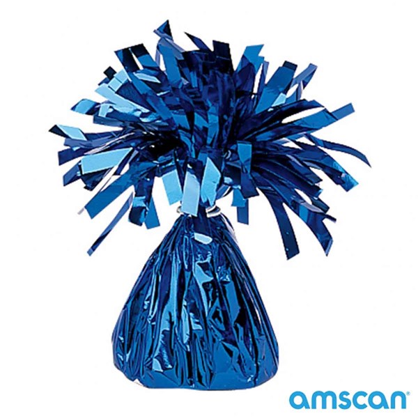 Blue 6oz Foil Tassel Balloon Weight