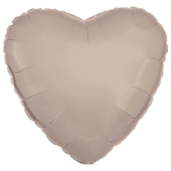 Amscan Latte Silk Lustre 18" Foil Heart Balloon