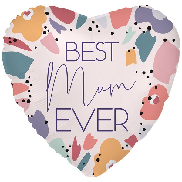 Best Mum Ever 18" Foil Heart Balloon