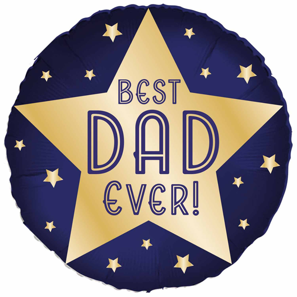 Best Dad Ever Golden Star 18" Foil Balloon