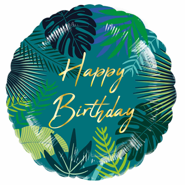 Tropical Happy Birthday 18" Foil Balloon