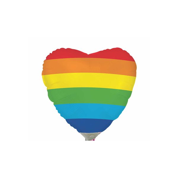 Rainbow Heart 9" Mini Foil Balloon