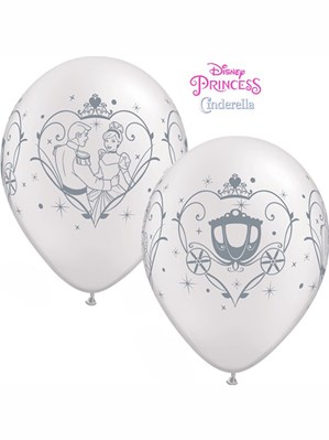 Cinderella & Prince Charming 11" Pearl White Latex Balloons 25pk