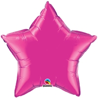 Magenta 20" Star Foil Balloon