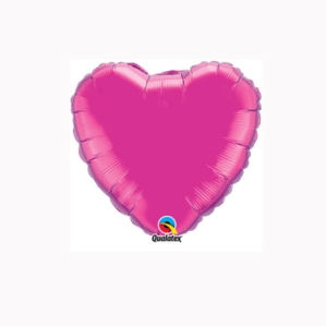 Magenta 4" Heart Foil Balloon