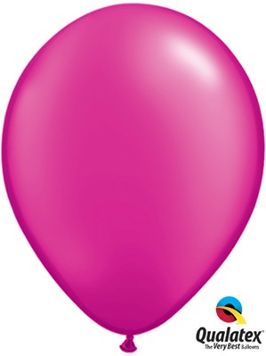 Qualatex Pearl 11" Magenta Latex Balloons 100pk