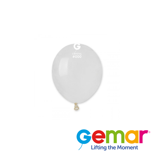 Gemar Crystal Clear 5" Latex Balloons 50pk